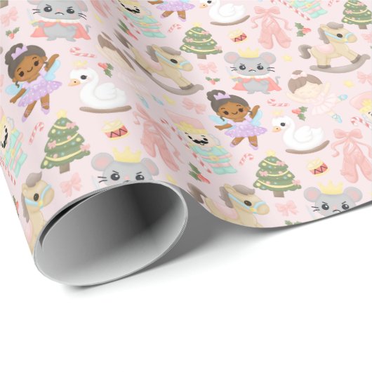 Nutcracker Weihnachten Niedlich handGezeichnet Pas Geschenkpapier (Rolleneckpunkt)