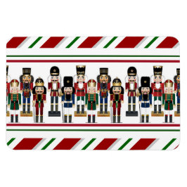 Nutcracker Weihnachten Rote grüne Streifen Tablett Magnet