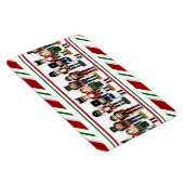 Nutcracker Weihnachten Rote grüne Streifen Tablett Magnet (Rechte Seite)