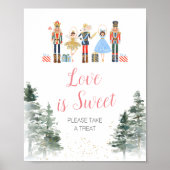 Nutcracker Weihnachts-Brautparty-Liebe ist süß Poster (Vorne)