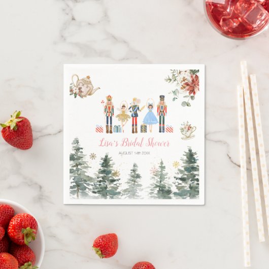 Nutcracker Weihnachts-Brautparty Serviette (Beispiel)