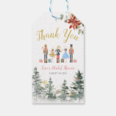 Nutcracker Weihnachts-Brautparty Tee-Gefallen Geschenkanhänger (Rückseite)