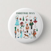 Nutcracker Weihnachts Custom Year Ballet Button (Vorderseite)