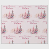 Nutcracker Weihnachts-Individuelle Name auf Soft P Geschenkpapier (Flach)