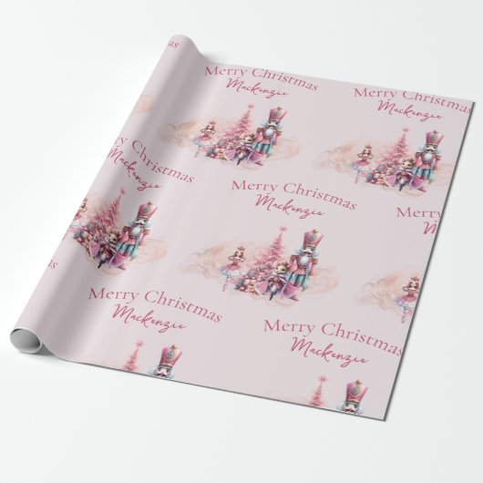 Nutcracker Weihnachts-Individuelle Name auf Soft P Geschenkpapier (Ungerollt)