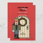 Nutcracker Weihnachts-Party Einladung (Vorne/Hinten)