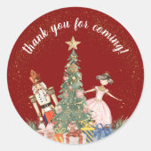 Nutcracker Weihnachts-Party Kinderdusche Vielen Da Runder Aufkleber (Vorderseite)