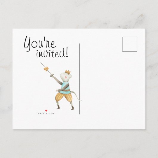 Nutcracker Weihnachts-Postkarteneinladung Einladungspostkarte (Rückseite)