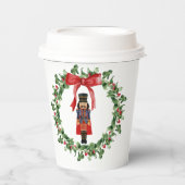 Nutcracker Weihnachts-Weihnachtszeitpapier-Aufkleb Pappbecher (Vorderseite)