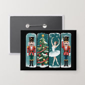 Nutcracker Weihnachtsballenszene Button (Vorderseite/Rückseite)