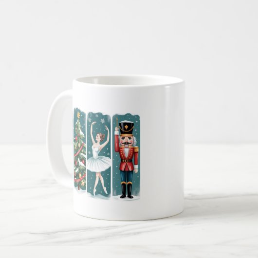 Nutcracker Weihnachtsballenszene Kaffeetasse (Vorderseite Links)