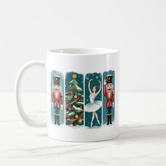 Nutcracker Weihnachtsballenszene Kaffeetasse (Links)