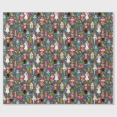 Nutcracker Weihnachtsballenzeichen - Kohle Geschenkpapier (Flach)