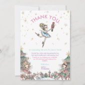 Nutcracker Weihnachtsballett Geburtstagsparty Dankeskarte (Vorderseite)