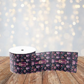 Nutcracker-Weihnachtsband lila Ripsband