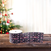 Nutcracker-Weihnachtsband lila Ripsband