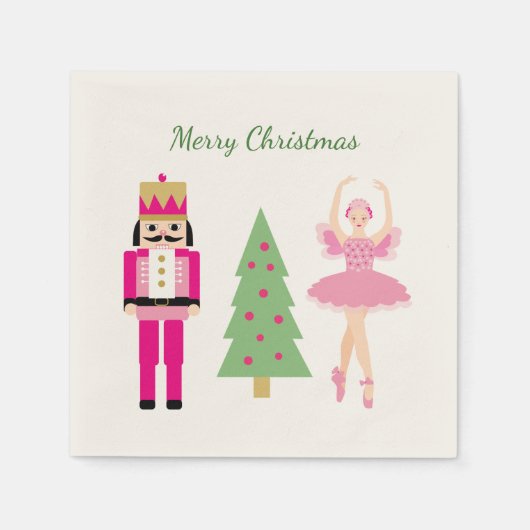 Nutcracker, Weihnachtsbaum, Ballerina Serviette (Vorderseite)