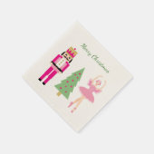 Nutcracker, Weihnachtsbaum, Ballerina Serviette (Ecke)