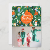 Nutcracker Weihnachtsbaum Foto Weihnachtskarte Feiertagskarte (Vorderseite)