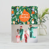 Nutcracker Weihnachtsbaum Foto Weihnachtskarte Feiertagskarte (Stehend Vorderseite)