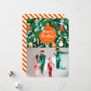 Nutcracker Weihnachtsbaum Foto Weihnachtskarte Feiertagskarte