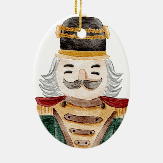 Nutcracker Weihnachtsbaum-Keramik Keramik Ornament (Hinten)