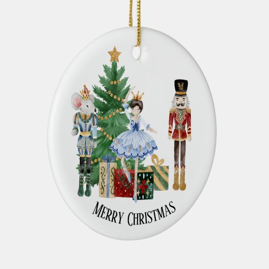 Nutcracker Weihnachtsbaum Keramik Ornament (Rechts)