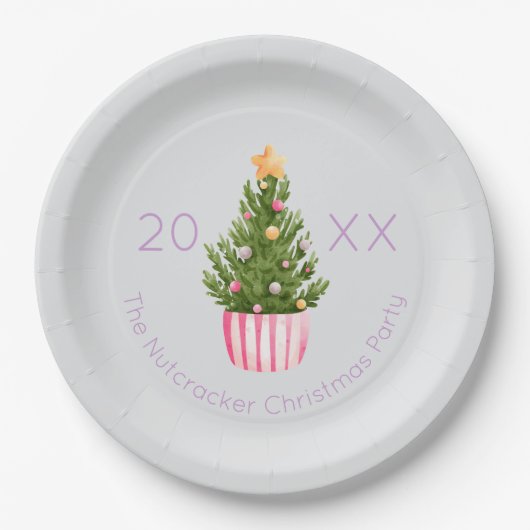 Nutcracker Weihnachtsbaum Pappteller (Vorderseite)