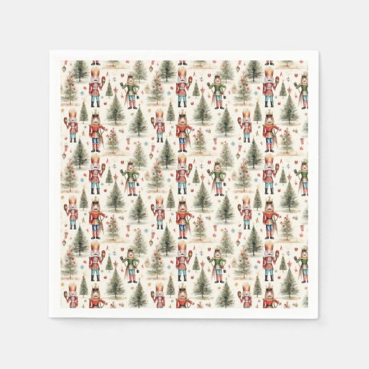 Nutcracker Weihnachtsbaum Serviette (Vorderseite)