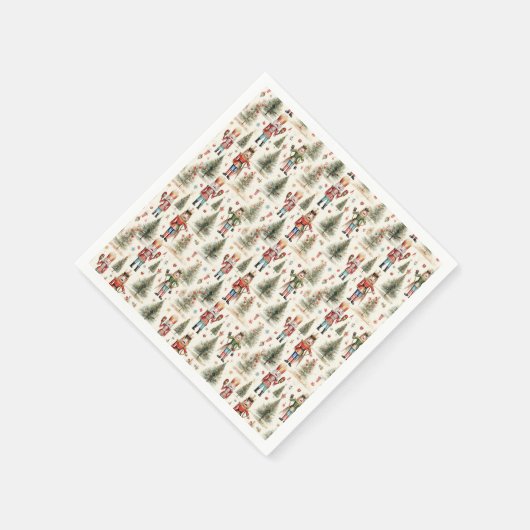 Nutcracker Weihnachtsbaum Serviette (Ecke)