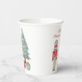 Nutcracker, Weihnachtsbaum und Geschenke Pappbecher (Links)