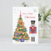Nutcracker Weihnachtsbaumeinschlusskarte Begleitkarte (Stehend Vorderseite)