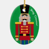 Nutcracker Weihnachtsbaumschmuck Keramik Ornament (Vorne)