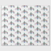 Nutcracker Weihnachtsbaumwrapping Paper Geschenkpapier (Flach)