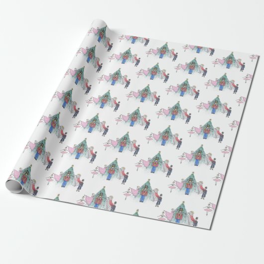 Nutcracker Weihnachtsbaumwrapping Paper Geschenkpapier (Ungerollt)