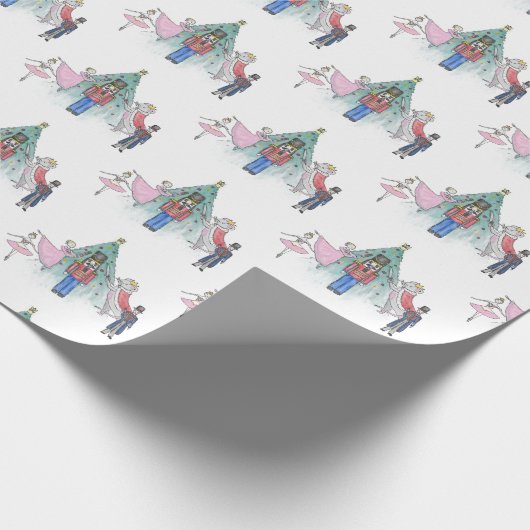 Nutcracker Weihnachtsbaumwrapping Paper Geschenkpapier (Ecke)