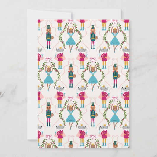 Nutcracker Weihnachtsdusche Einladung (Rückseite)