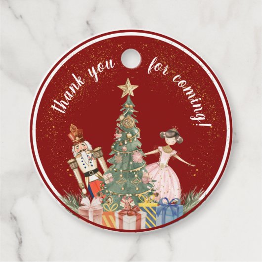 Nutcracker Weihnachtsdusche Party Geschenkanhänger (Vorderseite)