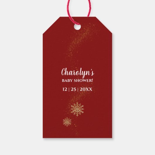 Nutcracker Weihnachtsdusche Party Geschenkanhänger (Rückseite)