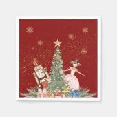 Nutcracker Weihnachtsdusche Party Serviette (Vorderseite)