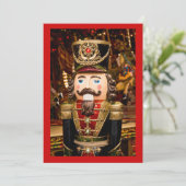 Nutcracker Weihnachtsessen Party Thema Custom Text Einladung (Stehend Vorderseite)