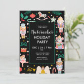 Nutcracker Weihnachtsfeier Einladung (Stehend Vorderseite)