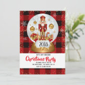 Nutcracker Weihnachtsfeier Einladung (Stehend Vorderseite)