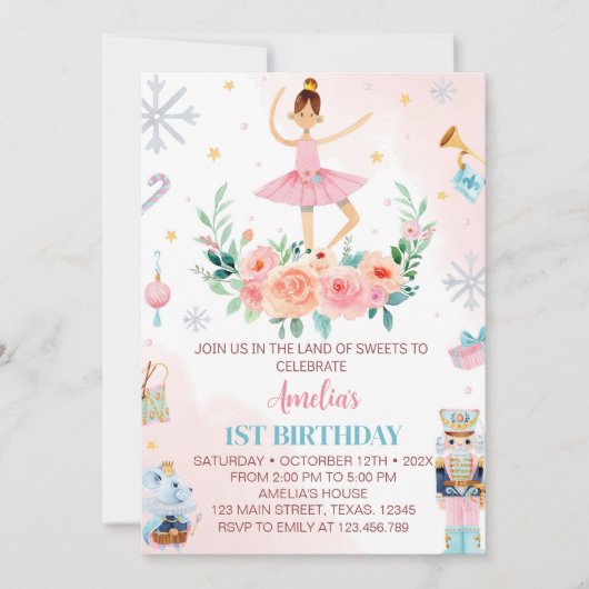 Nutcracker Weihnachtsfeier Einladung (Vorderseite)