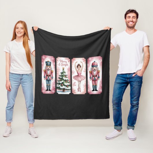 Nutcracker Weihnachtsfeier Geschenk fest Fleecedecke (Beispiel)