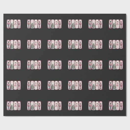 Nutcracker Weihnachtsfeier Geschenk fest Geschenkpapier (Flach)