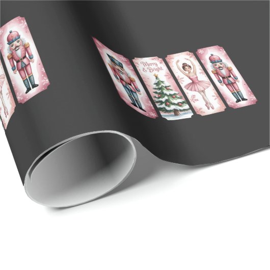 Nutcracker Weihnachtsfeier Geschenk fest Geschenkpapier (Rolleneckpunkt)