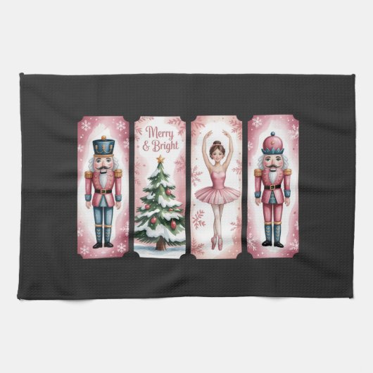 Nutcracker Weihnachtsfeier Geschenk fest Geschirrtuch (Horizontal)