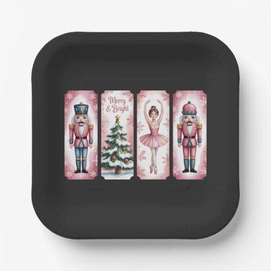 Nutcracker Weihnachtsfeier Geschenk fest Pappteller (Vorderseite)