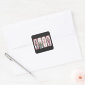 Nutcracker Weihnachtsfeier Geschenk fest Quadratischer Aufkleber (Umschlag)